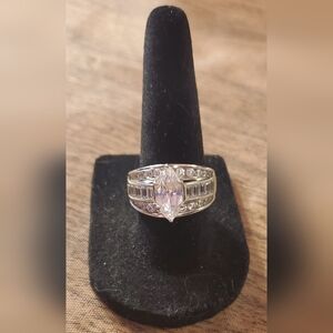 QVC Epiphany Diamonique 100-Facet 3.50 CT Marquis Ring